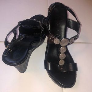 Great pair of black wedge shoes